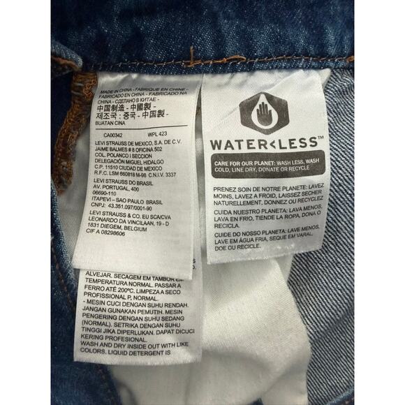 Levi's Womens Denim Bibs Straight Leg Jean Baggy Boyfriend Style Overalls Size S - Picture 7 of 12